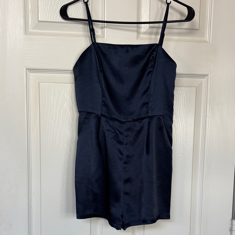 Urban outfitters navy Satin Romper